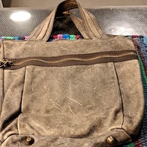 J. Crew Distressed Olive Tote Bag
